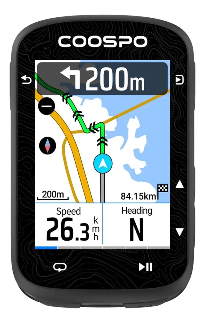 Ciclocomputadora Coospo Cs600 Bluetooth Ant+ Táctil Negro