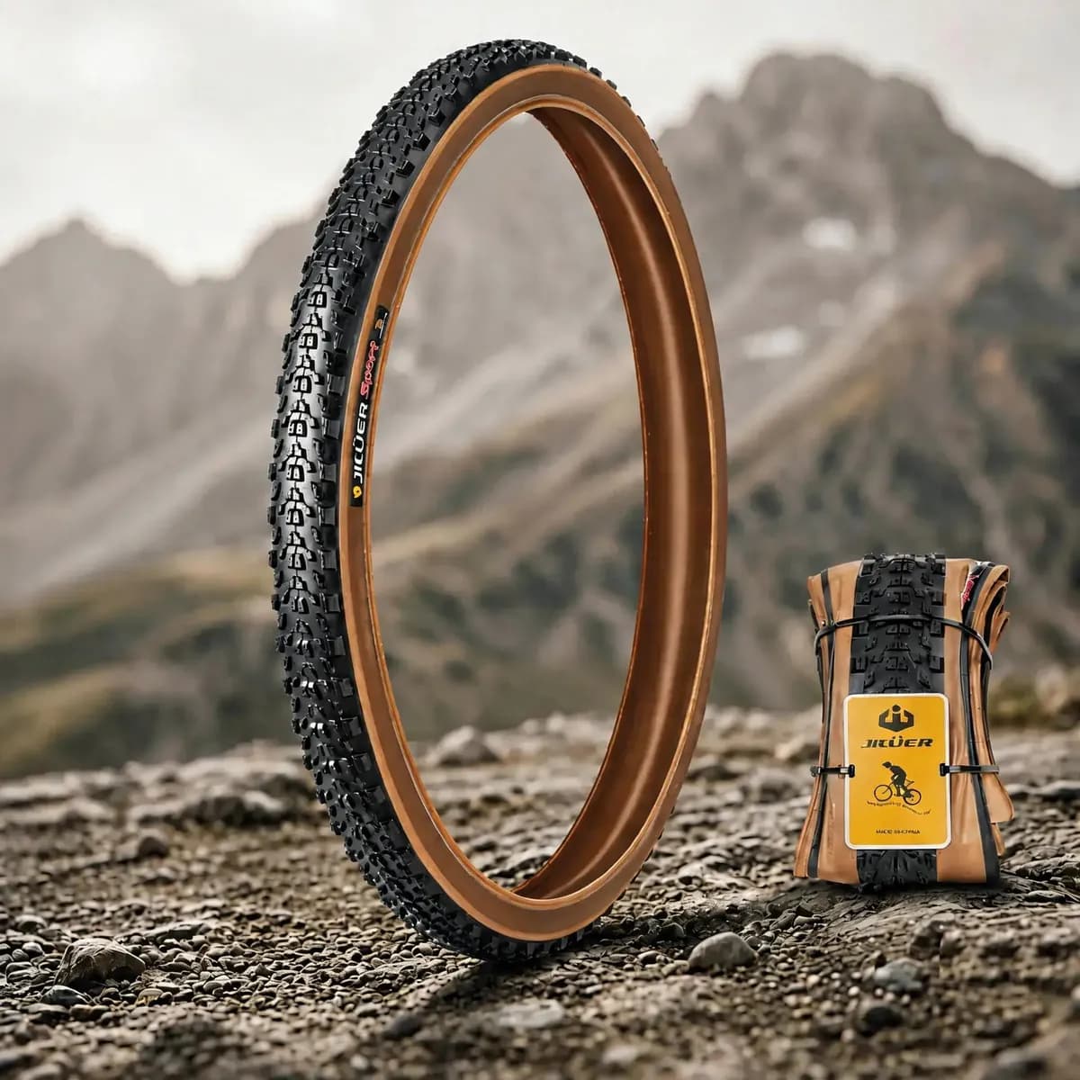 Cubierta JILUER Rodado 29x2.2 Mtb 60 tpi kevlar banda marron Tubeless