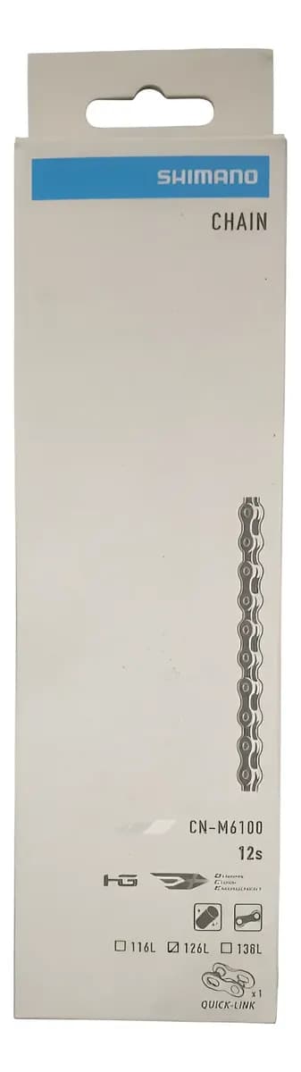 CADENA SHIMANO CN-M6100 DEORE PARA 12 VELOCIDADES 126 ESLABONES
